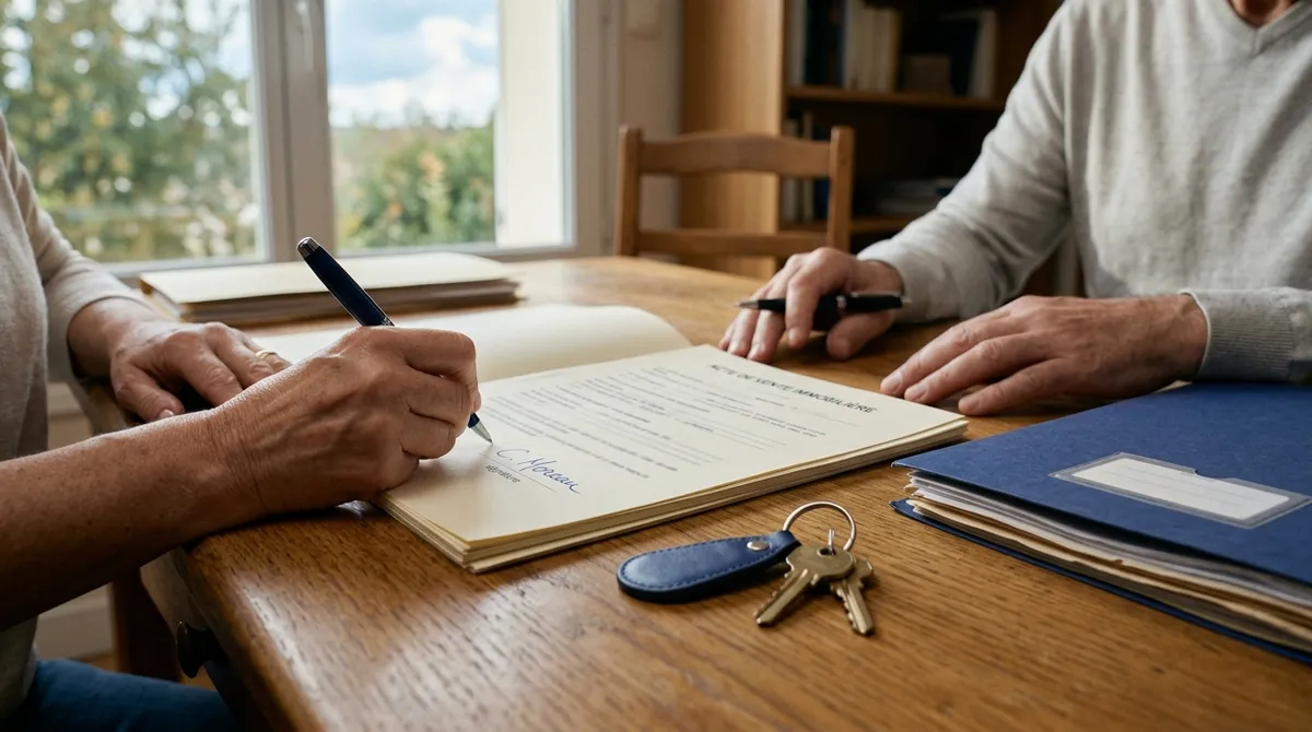 Signature d’un mandat immobilier